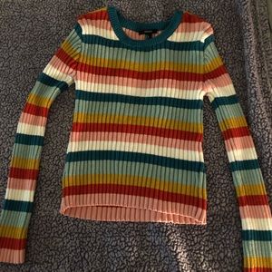 rainbow horizontal stripe sweater forever 21